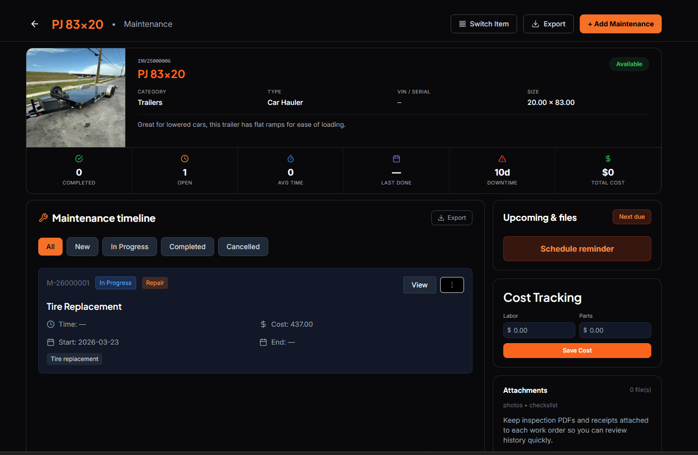 Fleet Management — RentLogic screenshot